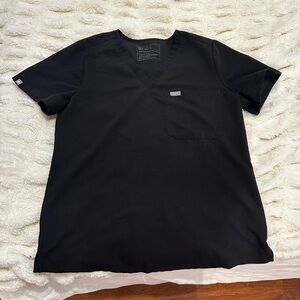 Figs Women’s Short Sleeve Black Scrub Top